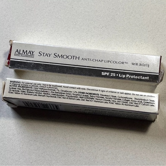 2x ALMAY Stay Smooth Anti-Chap Lipcolor with SPF 25 - Lip Protectant #41 WINE - Picture 3 of 7